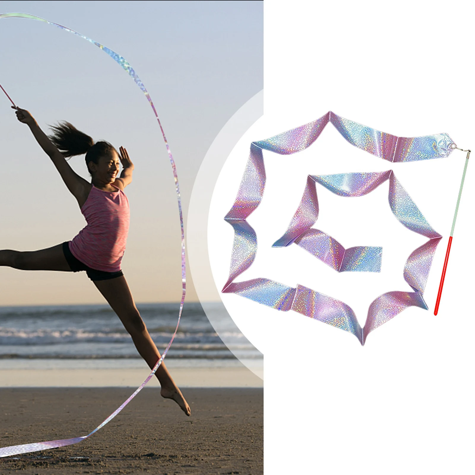 Гимнастическая Гибкая палочка с удилищами художественный ритмичный танцор