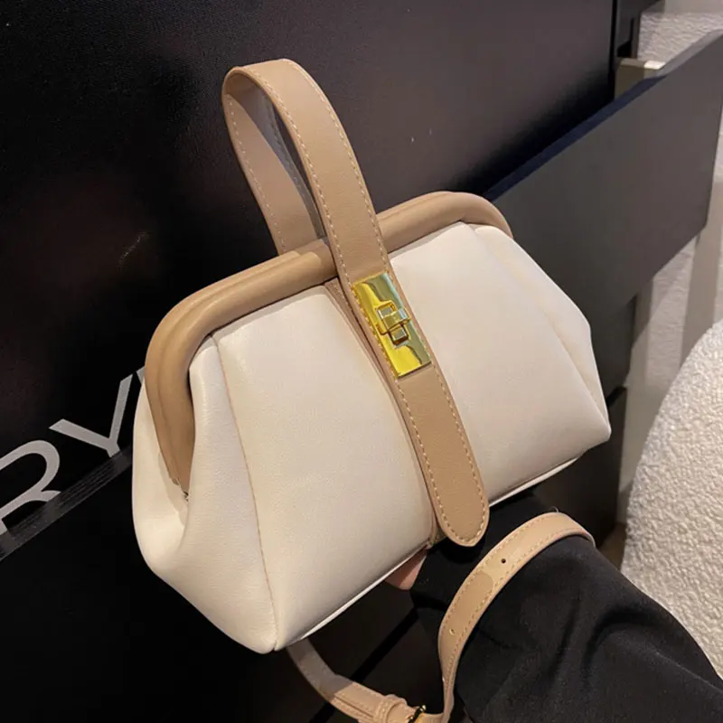 

Сумка кросс-боди Женская составного кроя, винтажный Роскошный дизайнерский маленький саквояж на плечо, трендовая Сумочка для подмышек, 2022