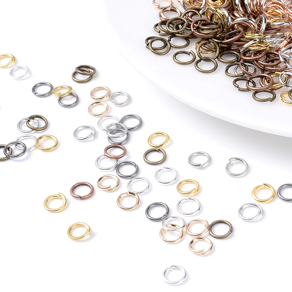 

50-200pcs/lot 4 6 7 8 9 10 12 14 16 18 20mm Open Jump Rings Double Loops Split Rings Connectors For DIY Jewelry Making Supplies