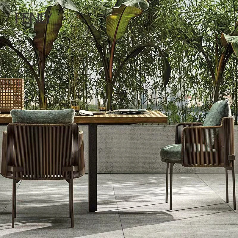 Роскошная уличная садовая мебель из ротанга тикового дерева уличный стол и Набор