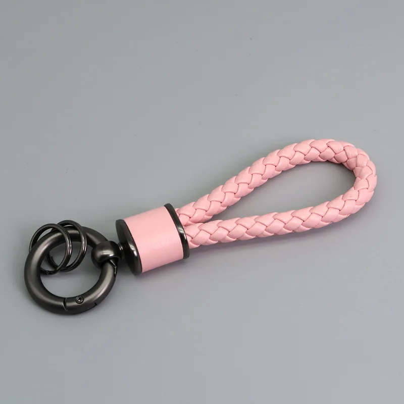 

Плетеный веревочный брелок из искусственной кожи, тканый браслет, брелок для ключей, ремешок для мужчин и женщин, брелки для ключей «сделай сам», сумка, автомобильный брелок, ювелирные аксессуары