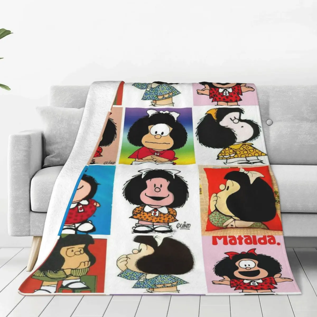 

Kawaii Mafalda плюшевое одеяло s Мультфильм Аниме удивительное плед одеяло s для дома 200x150 см плюшевое тонкое одеяло для пикника