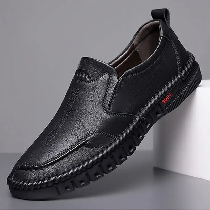 

New Design Fashion Drving Shoes Men Leather Loafers Slip-On Male Casual Leather Shoes Soft Moccasins Men Flats Shoes Hot Sale