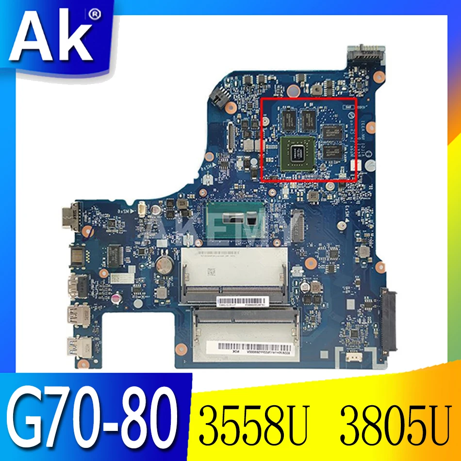 

Материнская плата для ноутбука с 3558U 3805U + 2 Гб GPU