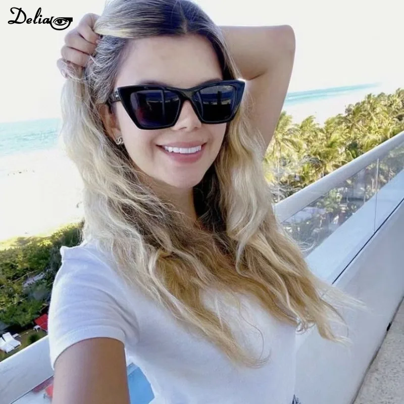 Солнцезащитные очки кошачий глаз для мужчин и женщин модные квадратные