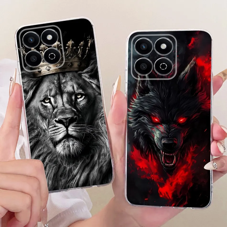 Фото Чехол для Honor 200 Smart 5G X7c ALT-NX1 с модным дизайном в виде тигра и дракона, мягкий силиконовый чехол из TPU для HonorX7C 200Smart №3