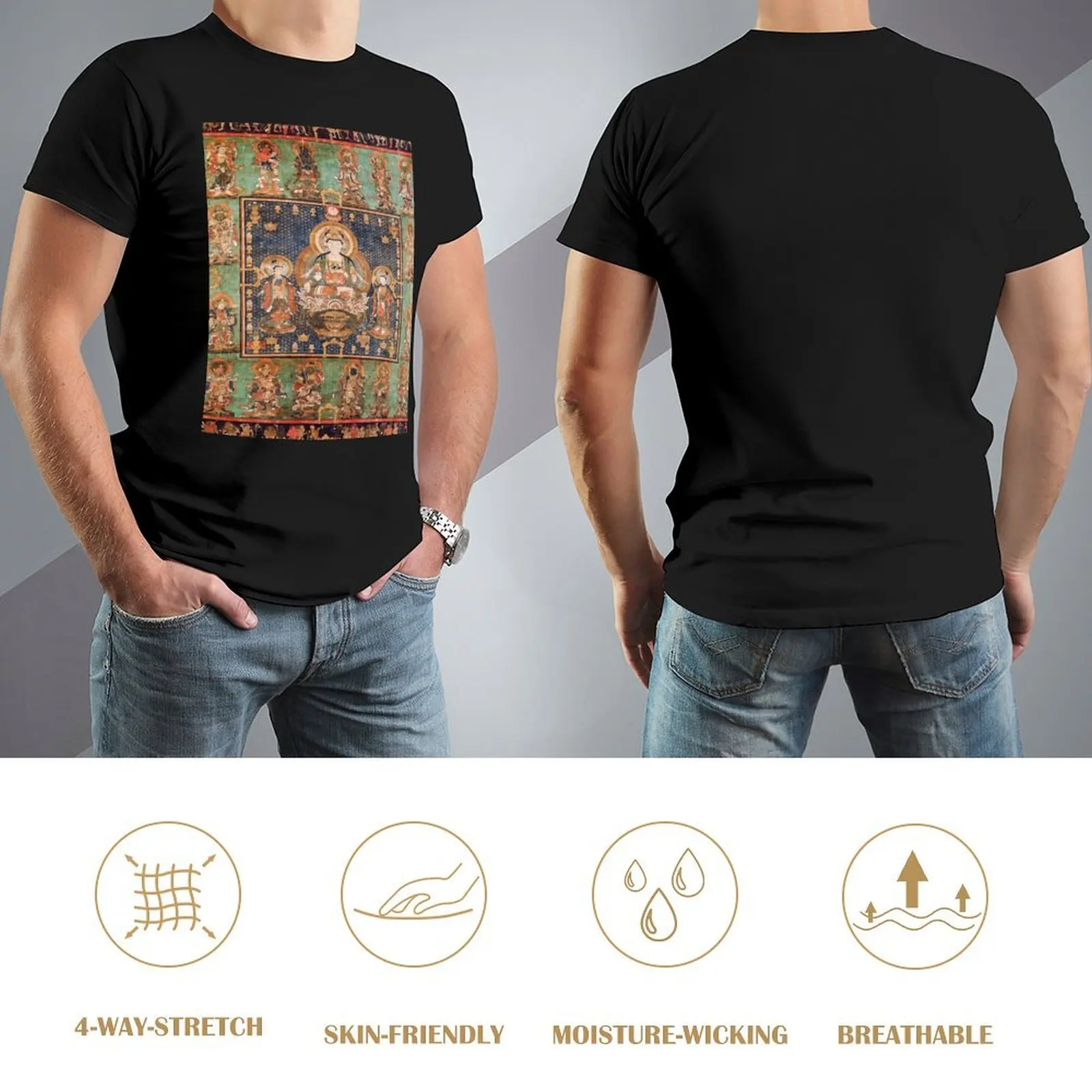 Мандала бодхисаттвы Хання (Пrajnaparamita) футболка винтажная аниме рубашка больших