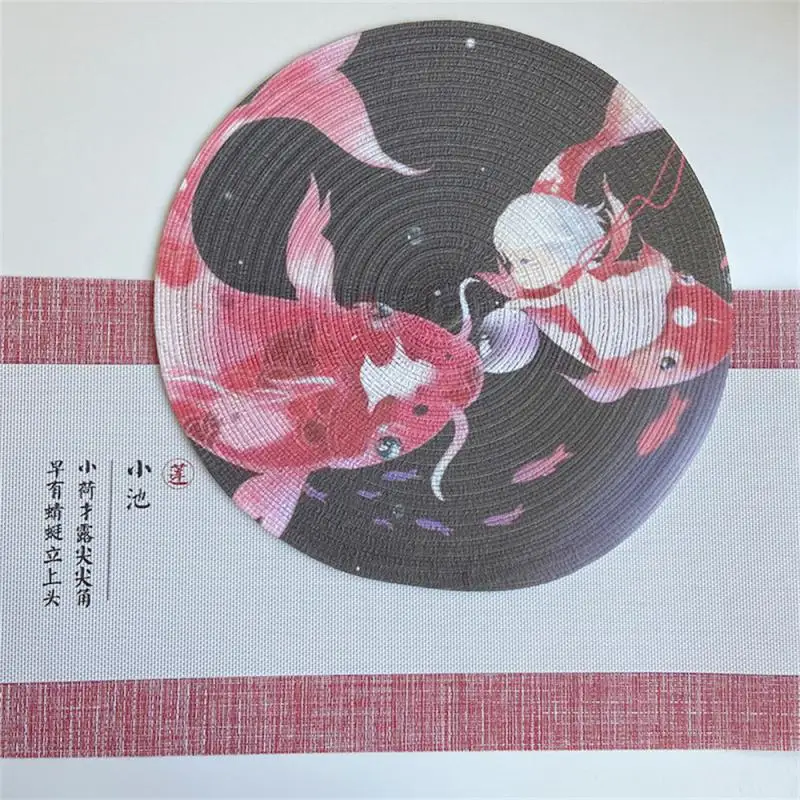 

Подставка в китайском стиле, теплоизоляционная круглая подставка, противоожоговая подставка для кофе, подставка для чая, кухонный Силиконо...