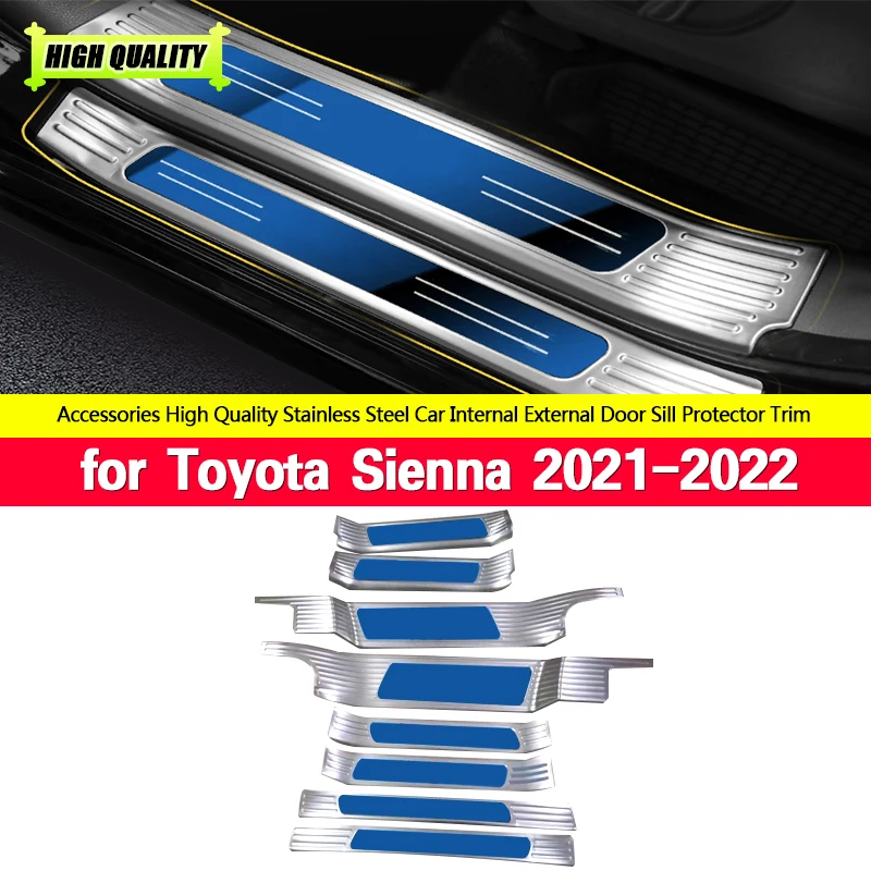 Автомобильные аксессуары для Toyota Sienna 2021-22 Накладка на порог из нержавеющей стали