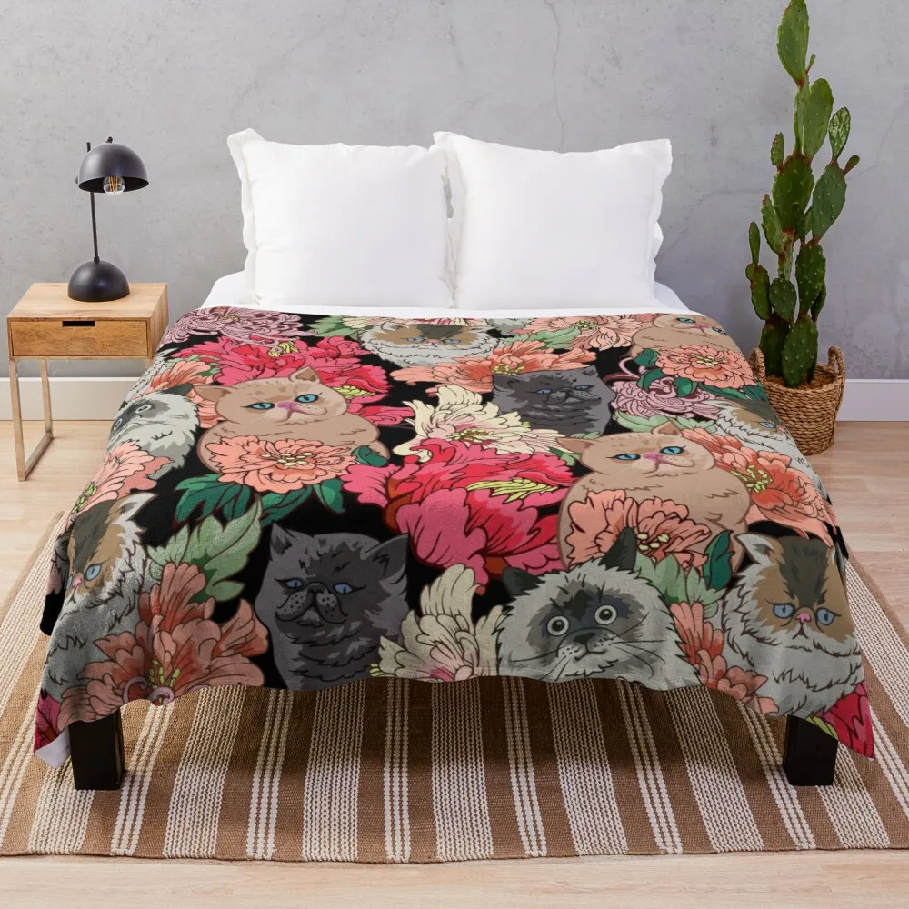 

Because Cats Throw Blanket furry blankets extra large blanket tweed blanket
