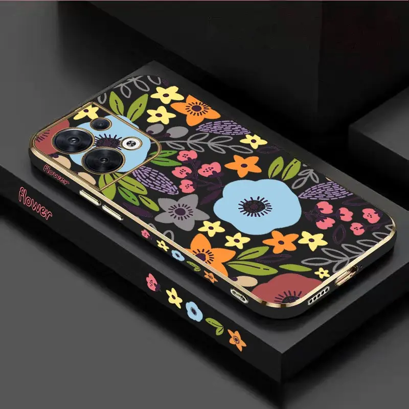 Великолепный чехол с роскошным цветочным покрытием для OPPO Reno 8Pro 8T 8 7 7Lite 10 10Pro 6ProPlus