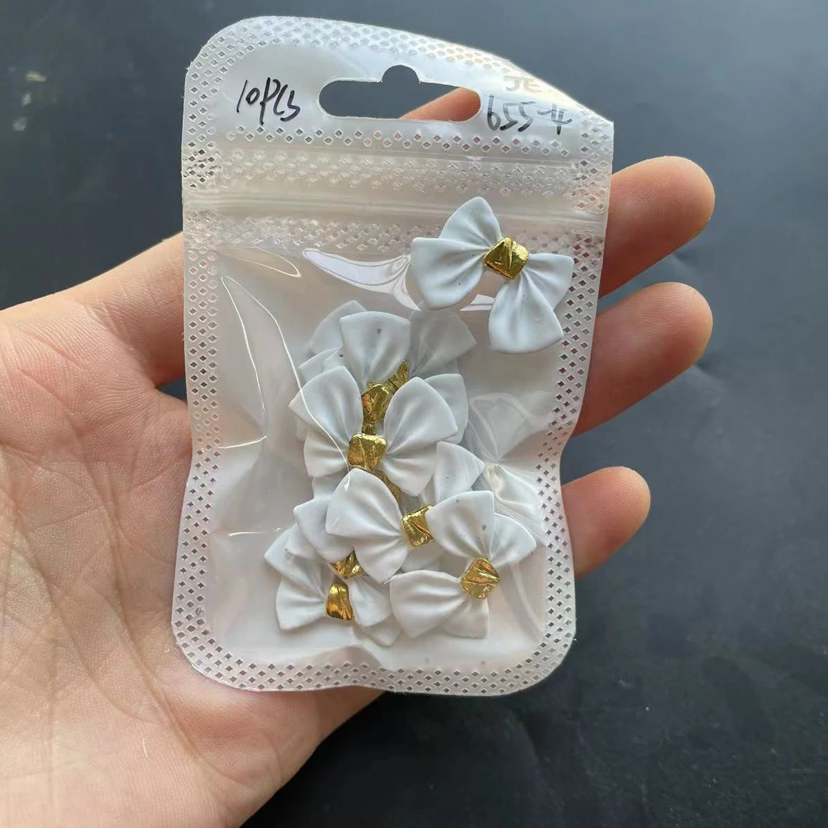 

10PCS/lot 3D Bow Nail Stickers Matte Designs Art Fashion Lovely Korean Chic Charms Nail Decor Part For Nail Accessories Supplies