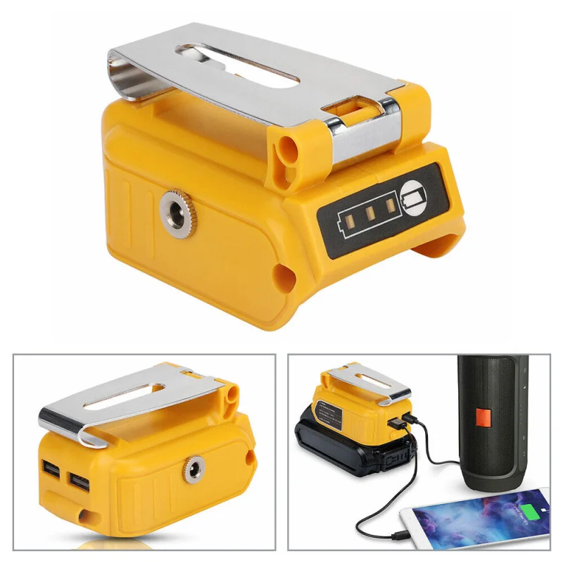 USB-адаптер для зарядки аккумуляторов DeWalt 14 4 В/18 в/20 в литий-ионная батарея 12 В