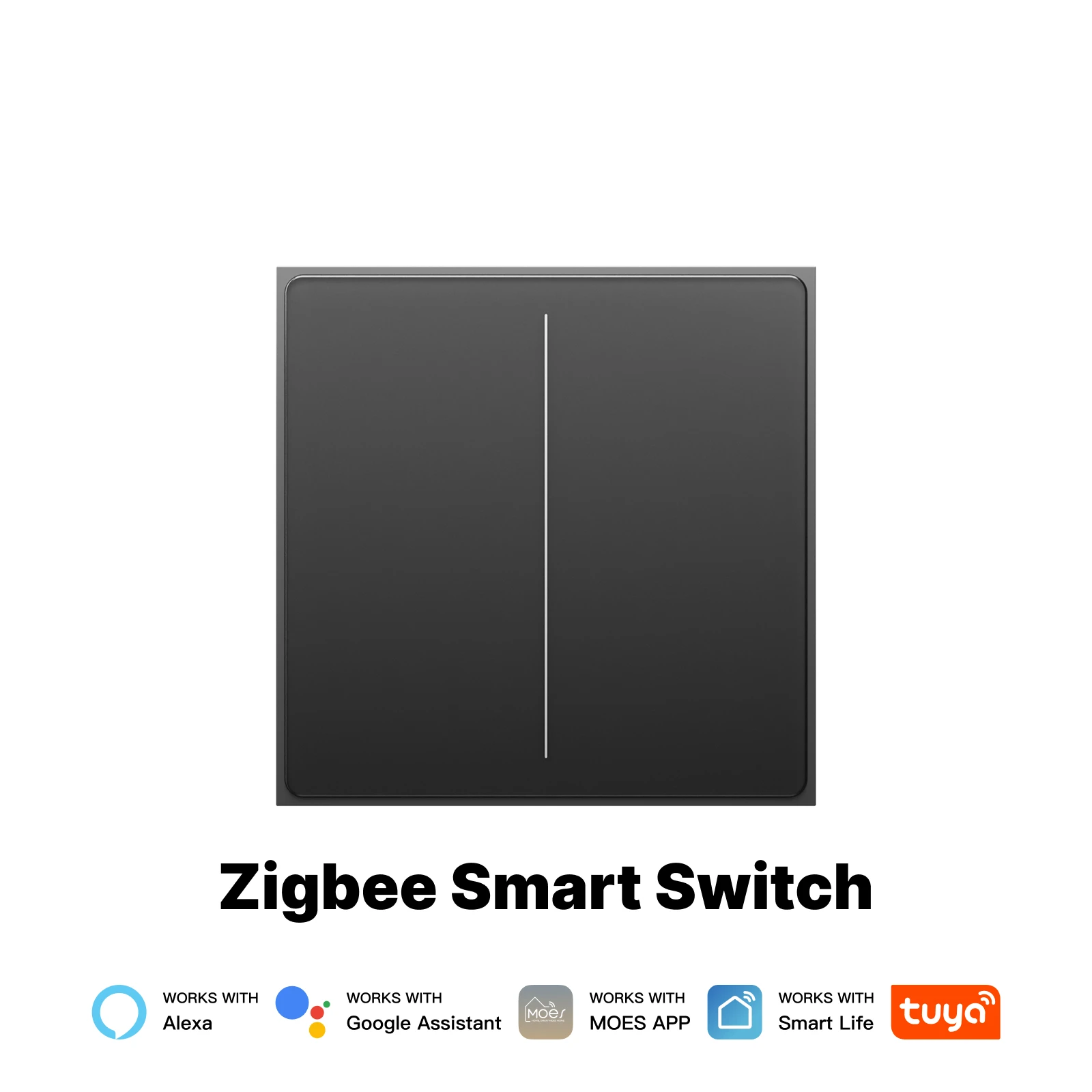 Умный выключатель света MOES ZigBee 2 в 1