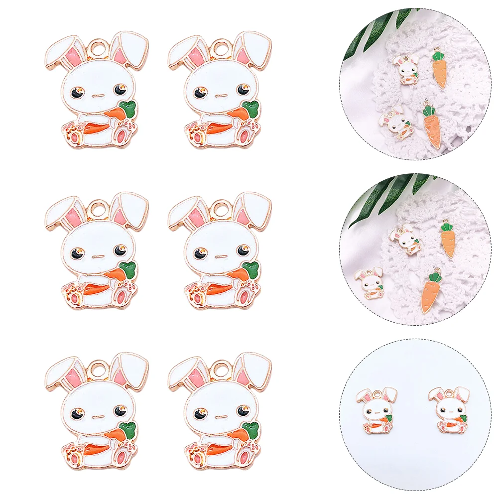 

20pcs Lovely Bunny Pendant Charms Plated Bunny Charms Rabbit Pendant Charms
