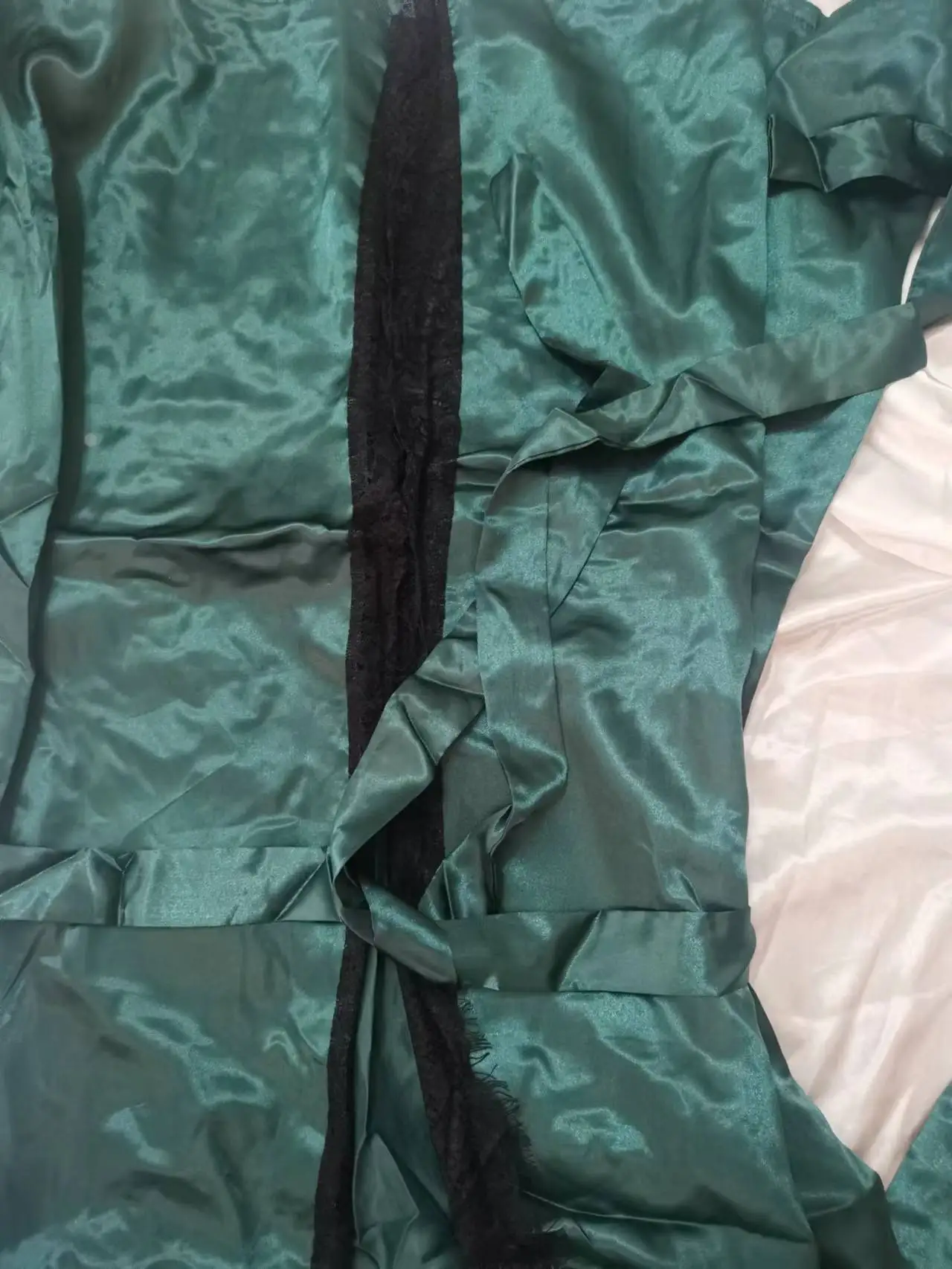 Women 4 Piece Sleepwear Set Sexy Nightwear Mid-length Sling Dress Lace Edge Spaghetti Tops Short Pants Pajamas Woman Night Wear