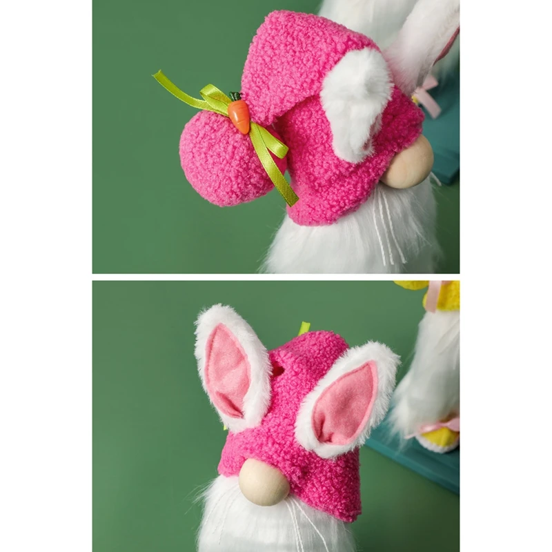 Пасхальный кролик с длинными ушками безлицевая кукла гоблин карлик милый