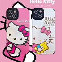 hello kitty kawai phone cases for iphone 13 12 11 pro max mini xr xs max 8 x 7 se 2022 cartoon transparent drop case