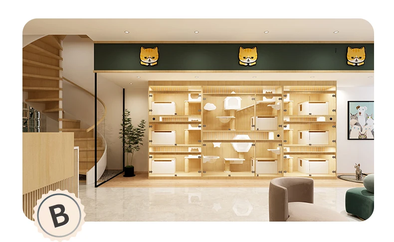 Роскошная деревянная вилла для кошек современный дизайн деревянный домик