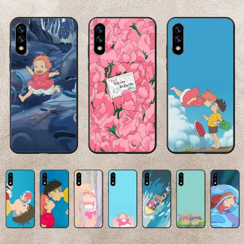 

Cartoon Ponyo On The Cliff By The Sea Phone Case For Huawei P10 P20 P30 P50 Lite Pro P Smart Plus Cove Fundas