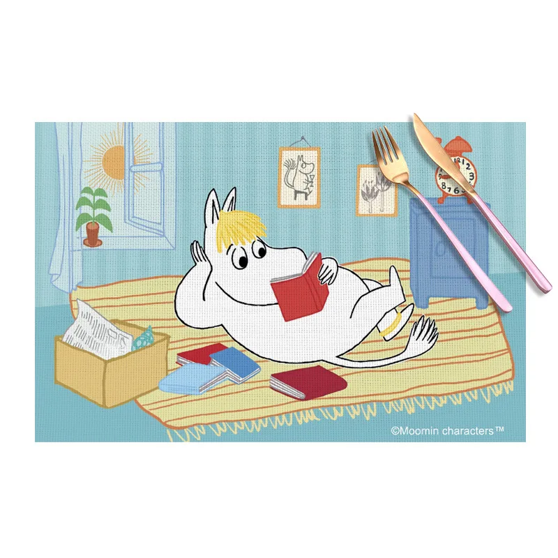 Новинка! Милый мультяшный ПВХ-коврик Мумин для стола, нескользящая подставка для сервировки, коврик для западной кухни, для украшения домашнего кухонного стола (art.: 3920dc94f9f3f) - 3920dc94f9f3f