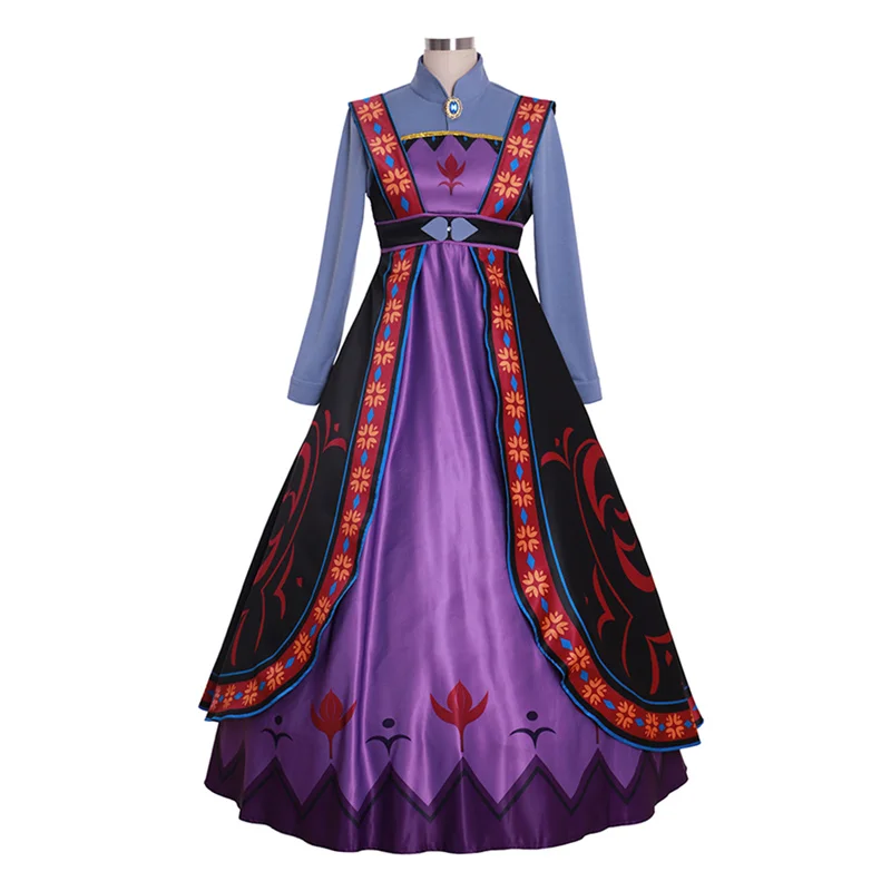 

Mother Queen Iduna Cosplay Costume Purple Queen Idun of Arendelle Costume Dress Halloween Carnival Party Custom Made