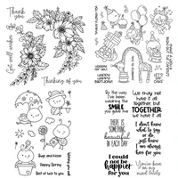little animal bees birthday cheerful scene metal cutting dies match clear stamps laurel common phrase sentences letter diy 2022