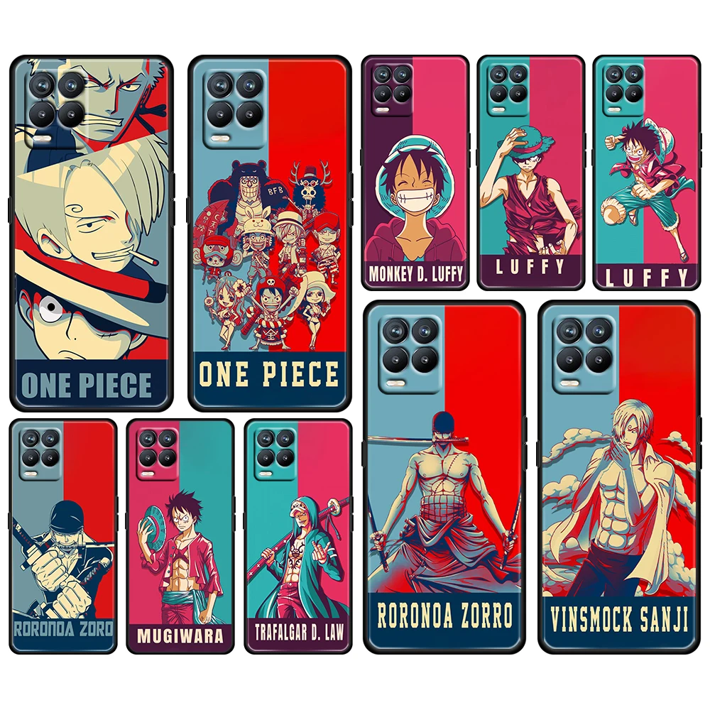 

Anime One Piece Luffy For OPPO Realme GT Neo Master Edition 9i 8 7 Pro C21S Narzo 30 5G Fundas Soft Black Phone Case Cover Capa
