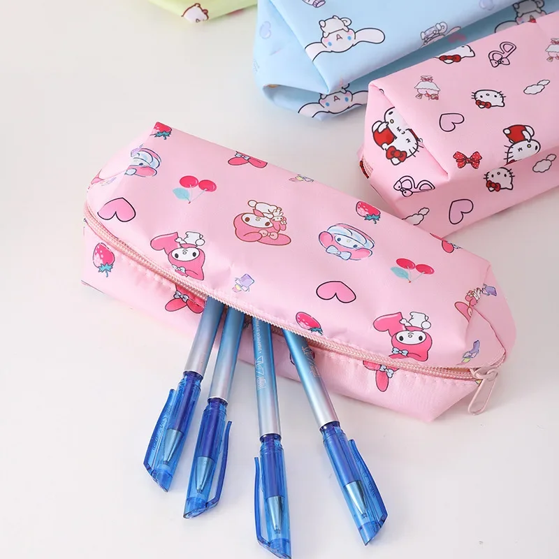 Sanrio Hello Kitty пенал милый мультфильм Cinnamoroll Kuromi новые модели большая емкость Kawaii