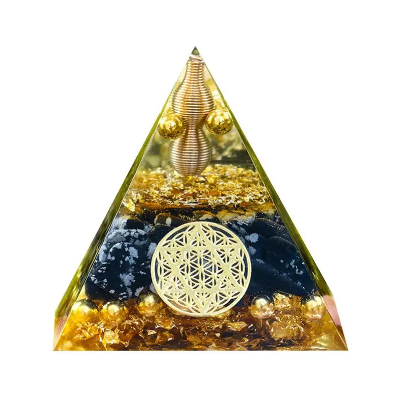 

Hot Energy Generator Orgone Pyramid Healing Natural Crystal Reiki Generator Orgonite Pyramid Meditation Tool