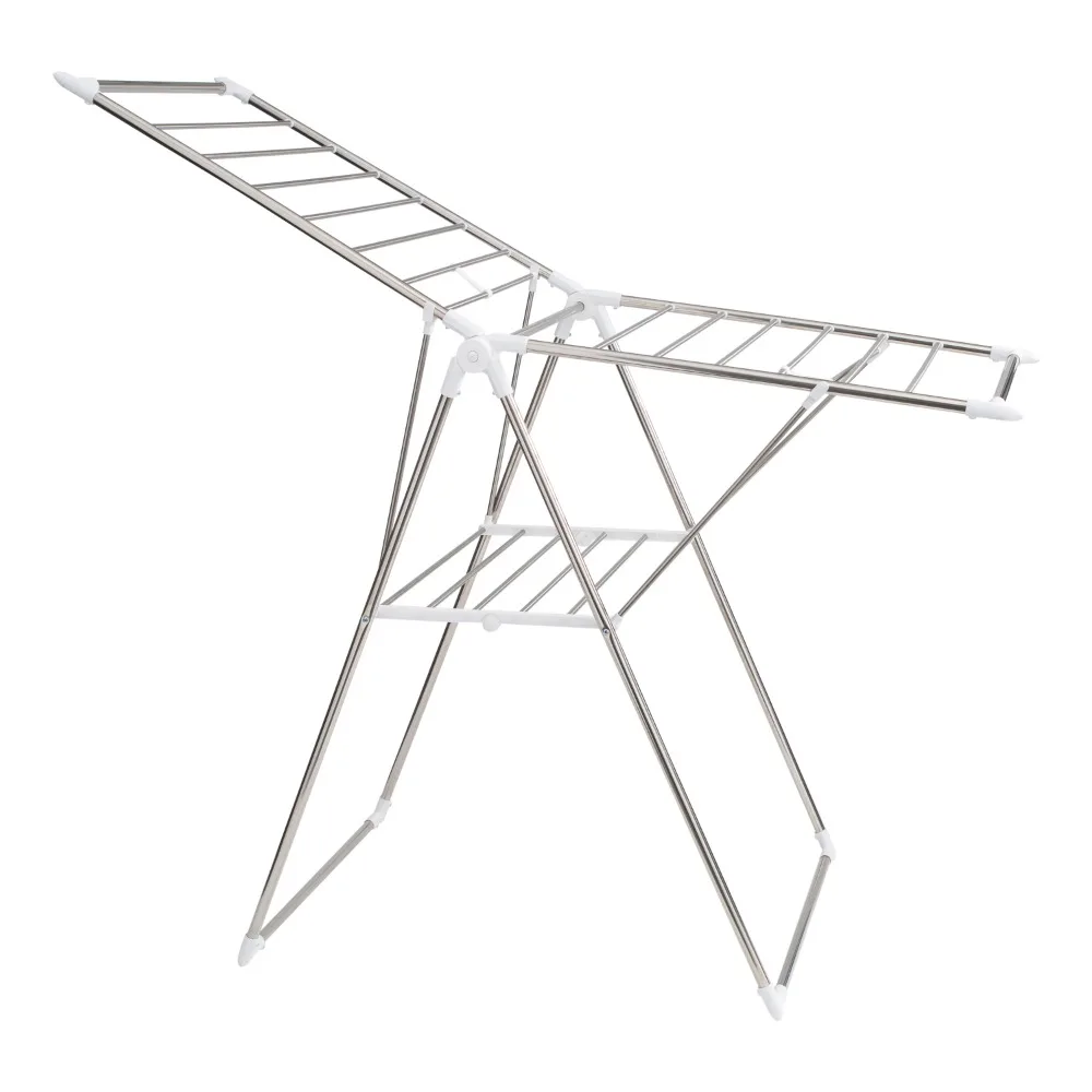 

Metal and Plastic Collapsible Drying Rack, Silver BlackCLOTHES DRYING RACK LAUNDRY ROOM STORAGE