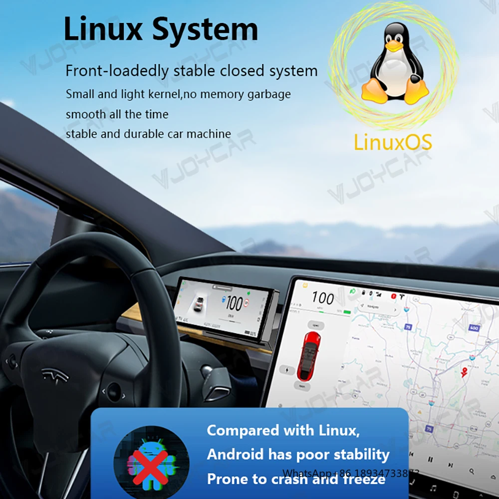VJOYCAR 8 "система Linux Tesla автомобильный приборный кластер не блокирующий Airvent
