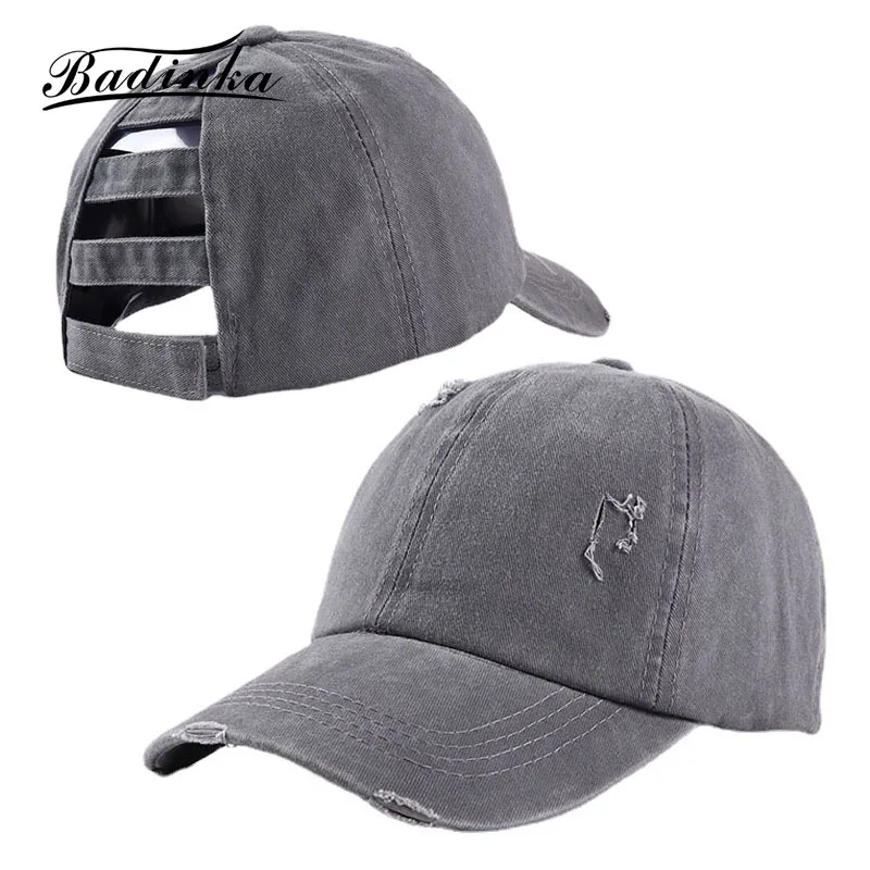 

2022 New Summer Distressed High Wig Ponytail Hat Ponyback Casquette Femme Outdoor Hiking Dad Hats for Women Gorras Para Mujer