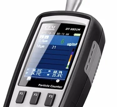 ЖК-дисплей Счетчик частиц воздуха в чистой комнате PM2 5 чистых помещениях DT-9851M