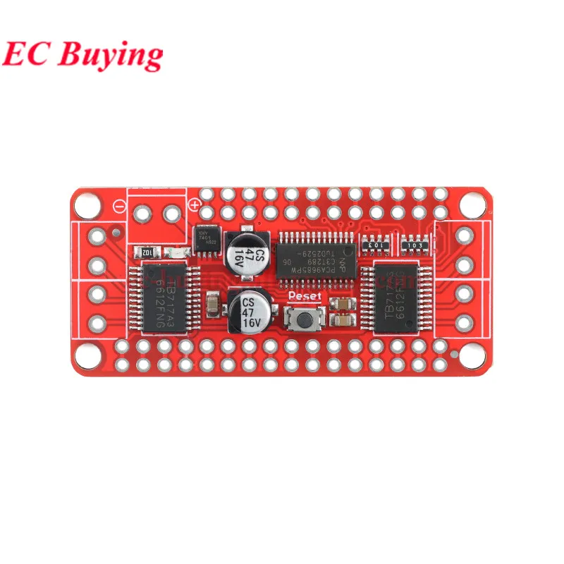 Фото Модуль платы управления двумя шаговыми двигателями PCA9685+TB6612, драйвер постоянного тока, 1.2A 3A пиковая мощность, поддержка интерфейса I2C №4