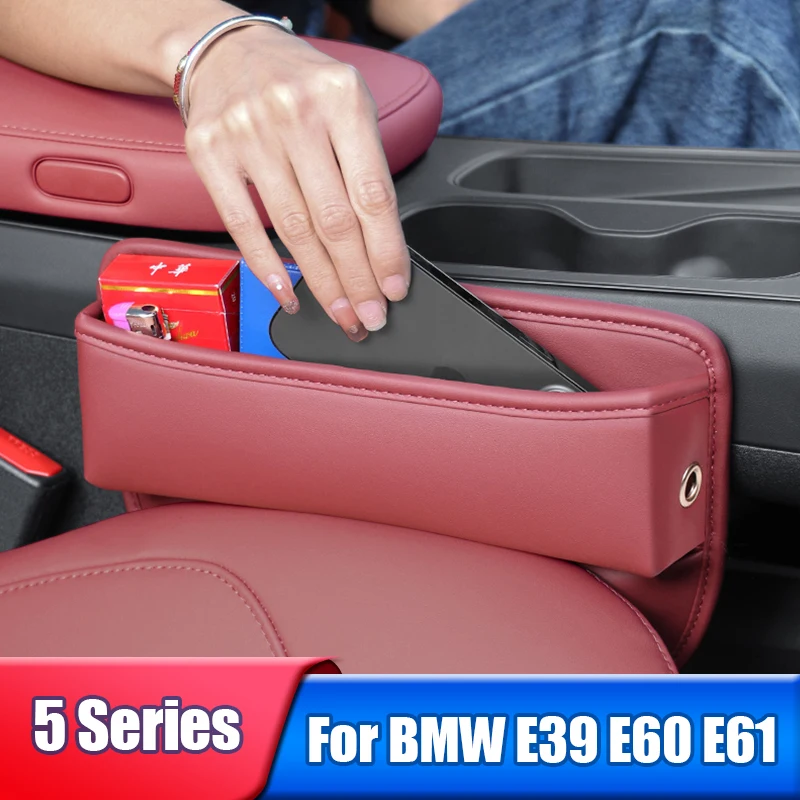 

Car Seat Crevice Storage Box Pocket For BMW 5 Series E39 E60 E61 520i 525i 528i 530i 535i 545i 550i M5 1997 - 2010 Accessories