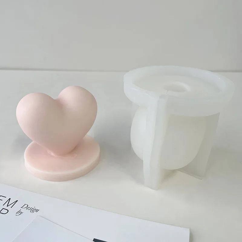 

Love Heart Candle Mold 3D love Decoration Mold Aromatherapy Candle Birthday Gift Handmade Mold