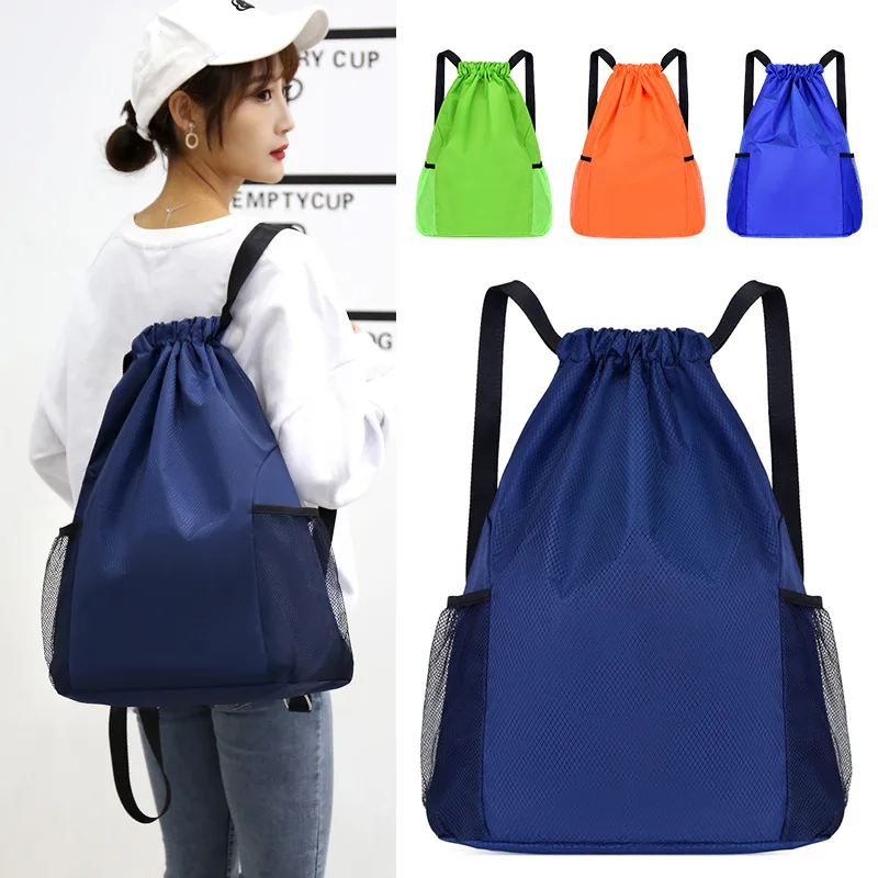 Bundle Pocket Drawstring Shoulder Bag Female Large Capacity Sports And Fitness Bag Soccer Training Travel Backpack Bag Pack