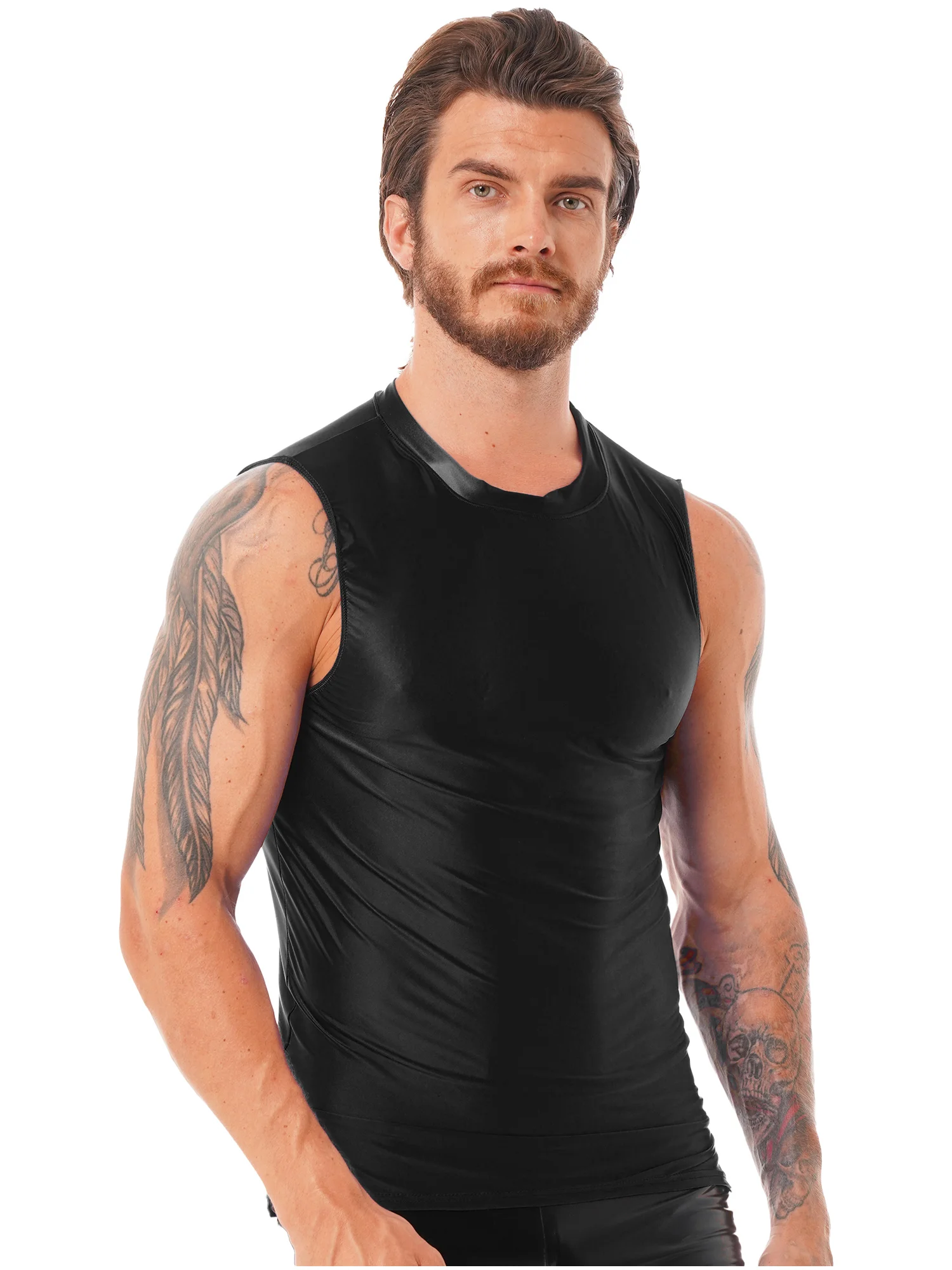 

Мужской жилет для мышц, мужское нижнее белье, майки, футболка без рукавов с круглым вырезом, топы, спортивная одежда для тренажерного зала, р...