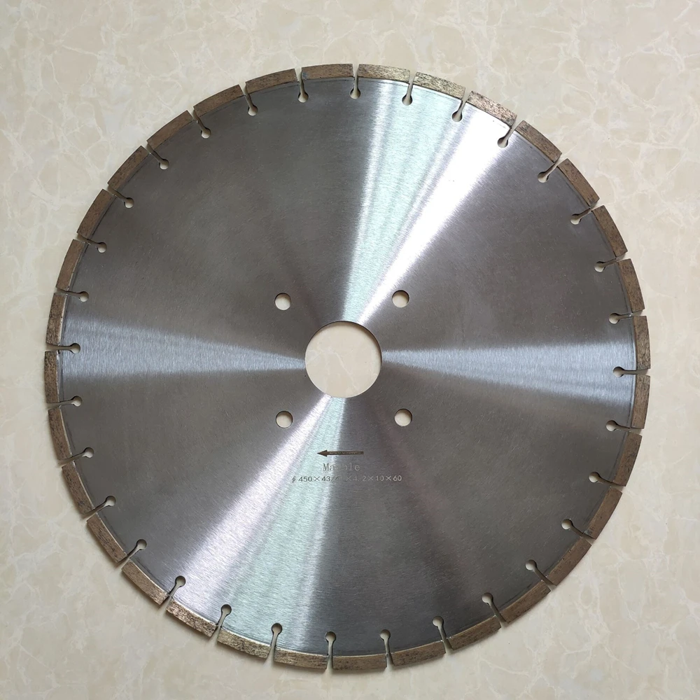 DB89 Diameter 450mm Marble Cutting Disc 18 Inch Diamond Saw Blades for Marble 60mm Inner Center Holes 1PC