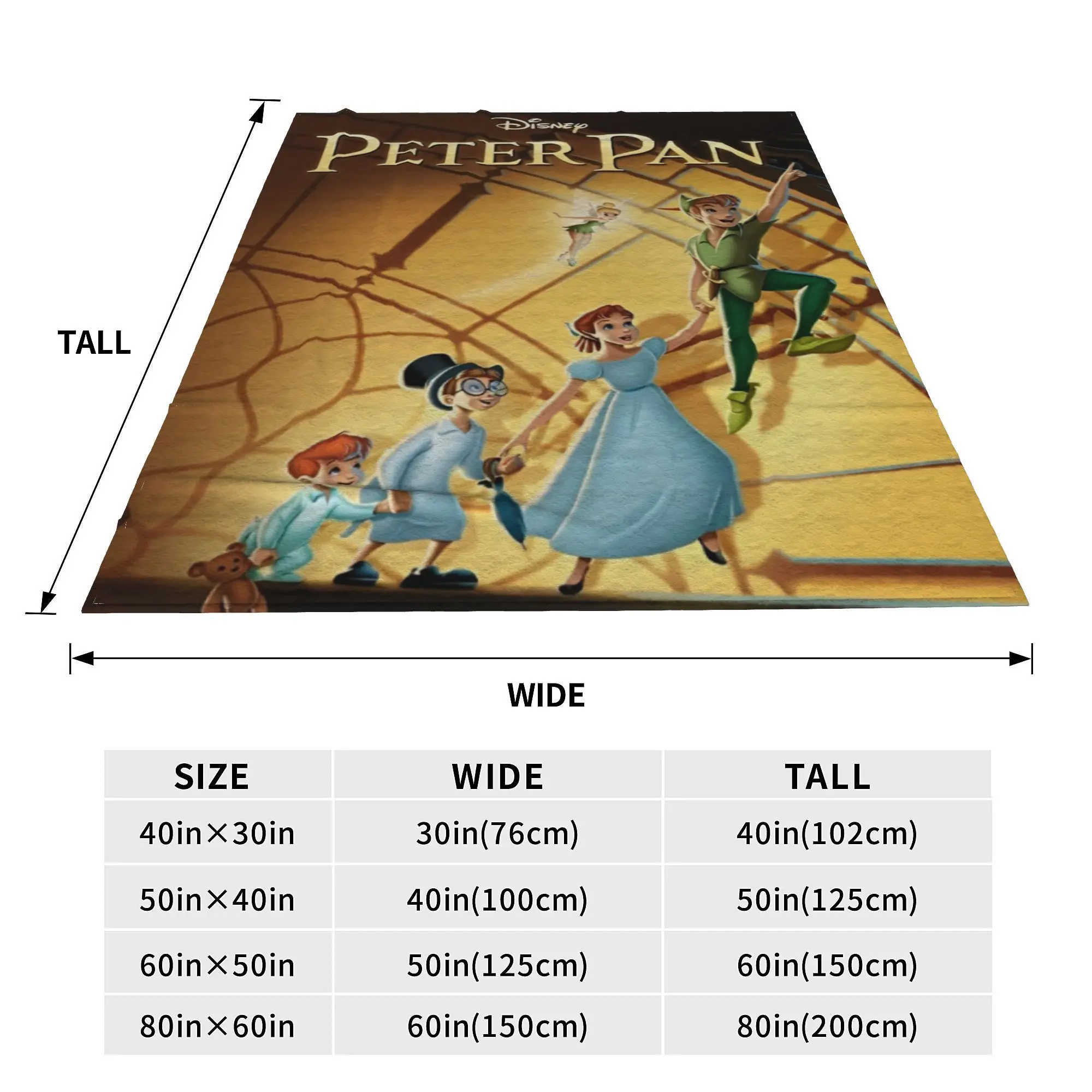 Питер Пэн мультяшное одеяло Фланелевое украшение знаменитая сказочная история