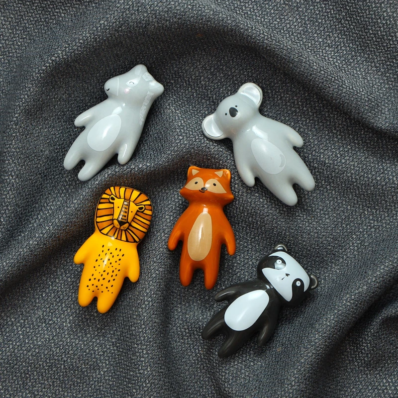 Мультяшная мебель ручки в виде животных ручка ящика для шкафов и ящиков льва