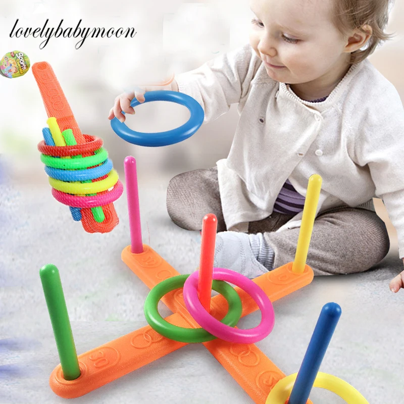 

Ring Throwing Game Parent-child Interactive Activity Outdoor Fun Sports For Kids School Montessori Toys Coordinate Skill