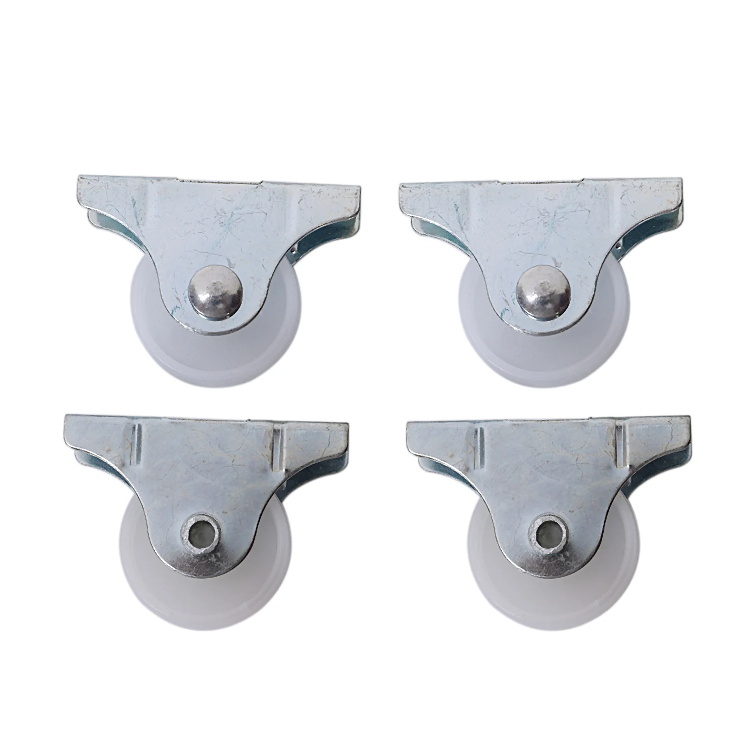 

4 Pcs White Plastic 25mm Diameter Furniture Replacement Caster Wheel