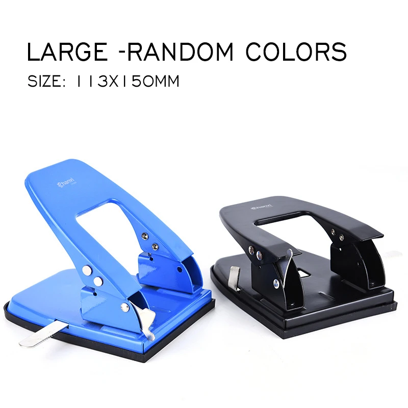 

Double Hole Puncher Office Supplies Small Manual Stationery Paper Puncher 3size Random Colors Standard Punch 105x60mm