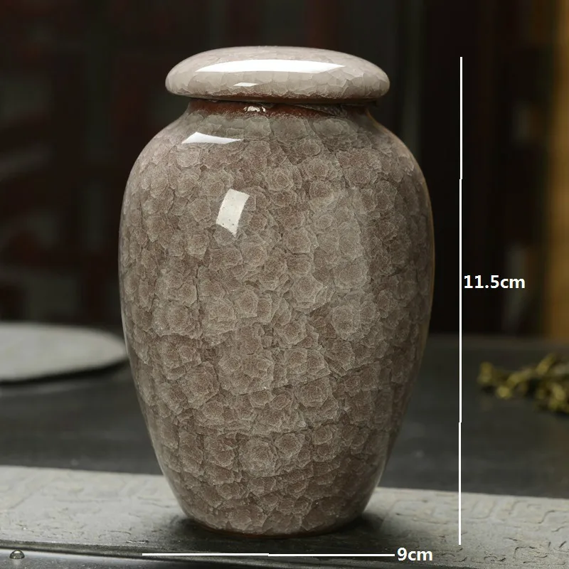 Маленькая компактная керамическая чайная коробка с трещинами для льда