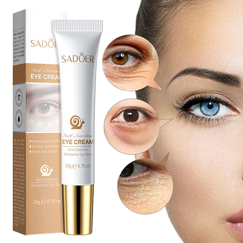 

Eye Cream Snail Serum Nourishing Repair Reduce Fine Lines Improve Dark Circles Anti-Wrinkle Brighten Anti-Aging Firm Skin Care