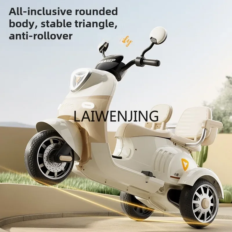 HLZ electric motorcycle tricycle can seat charging double remote control car