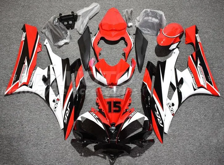 

New ABS JP Motorcycle Bike Fairings Kit Fit For YAMAHA YZF- R6 2006 2007 06 07 Bodywork Set Shell Custom Red Black 15
