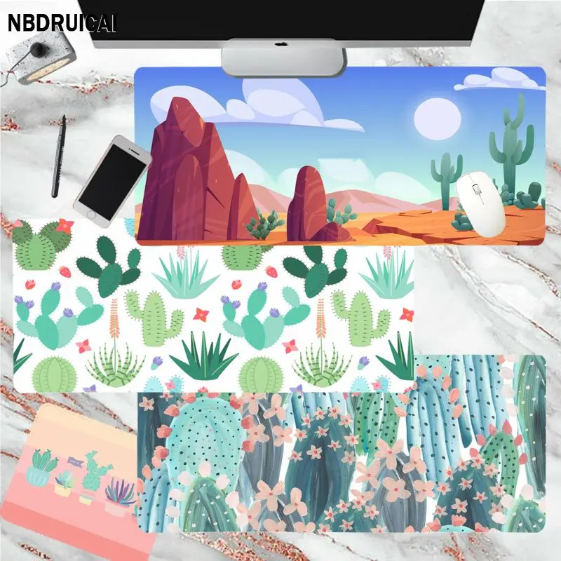 

Cartoon Art Summer Cactus Cute Rubber Mouse Durable Desktop Mousepad Size For CSGO Game Player Desktop PC Computer Laptop
